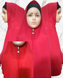 Paket 5 pcs hijab pashmina Zipper anak/ pashmina resleting anak usia 4 - 12 thn ukuran 150 x 50 cm