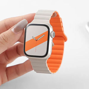 Silicone vòng lặp từ dây đeo cho Apple dây đồng hồ 44mm 40mm 45mm 49mm 41mm 38mm 42mm Vòng đeo tay iWatch sê-ri 8 3 5 4 SE 6 7 2 1 siêu