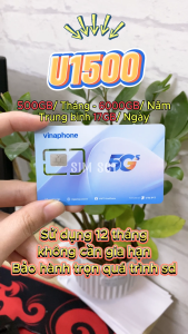 ( DEAL HOT ) Sim Vina 5G 1 Năm Data Tốc Độ Cao Tới 1 Tỷ GB Gói D500 12D159V 12YOLO100M 12THAGA70N U1500 12SODA 12VD120M 12FCLUB 12VD89P Vào Mạng Không Giới Hạn - Sử Dụng Trọn Gói Không Cần Nạp Tiền . FREESHIP - CHƯA KÍCH HOẠT.