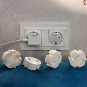 EU Power Socket with 360-Degree Rotating Cover for Child Safety and Anti Electric Shock Protection