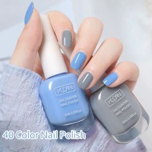 【6PCS+Free Gift+COD】KUDAN Nail Polish Set Water-Based No-Bake Detachable Tear-Off Nude Color  Nail Polish Gift For