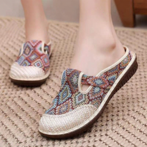 JIFANPAUL | Breathable Chinese Style Womens Cloth Slippers