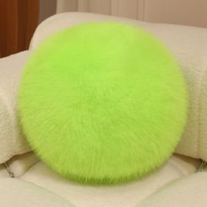 30cm Long Plush Fluffy Round Plush Pillow Cartoon Ball Pillow Accompany Stuffed Pillow Car Home Sofa Decor Plush Cushion