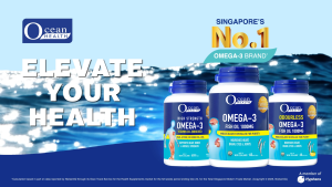 Omega-3 Fish Oil 1000mg- Ocean Health (60s) (For Heart Brain Eyes & Joints Halal)