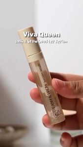 VIVA Queen Lash & Brow Booster Serum (Serum Bulu Mata & Alis) with Biomimetic Peptide Red Clover Extract ALCOHOL FREE Fragrance Free