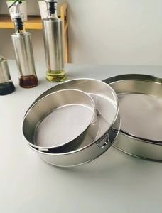 Flour Sifter Tamis 6 inch Flour Sieve 60 Mesh Sieve Stainless Steel Flour Sifter for Baking Straining Powdering with Dough ScraperMeasuring Spoon Set Sieve Fine Mesh Best Baking Lovers Gift