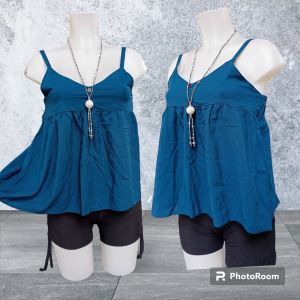 Trendy Challis  Spaghetti Button Blouse fit up to Large