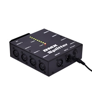 DCM 8 Way Isolated DMX Splitter - 8 Branch Universal Splitter Amplifier Distributor 3Pin Outputs for DMX Signals.