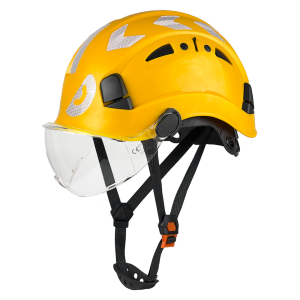 CE Safety Helmet with Goggles Reflective Stickers ABS Hard Hat Adjustable Ventilation Hardhats Construction Work Head Protection