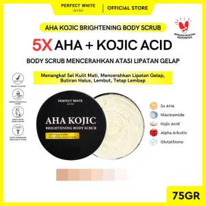 PERFECT WHITE AHA Kojic Brightening Body Scrub 85gr | Lulur Pemutih Badan | Body Scrub Bleaching Badan DC
