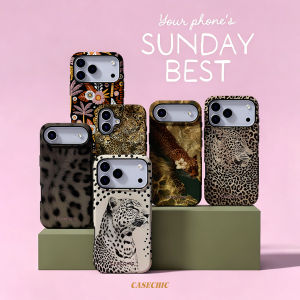 Potdemiel | Leopard & Dots For 2 in 1 Flower Case For iPhone 17 16 15 14 13 Pro Max Luxury Phone Cover CaseChic