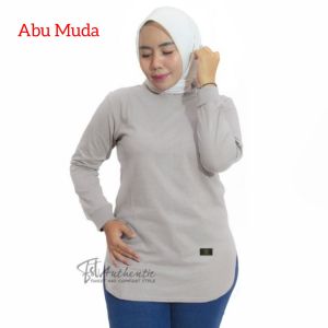 Kaos Wanita Lengan Panjang Jumbo // Atasan Wanita Jumbo size XXXL LD 120