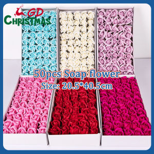 50pcs 2-layer soap flower rose large flower head bouquet diy soap flower Valentines Day gift