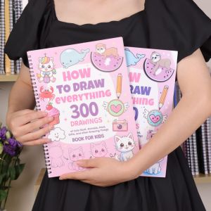 Coloring Book - How To Draw Everything: 300 Drawings of Cute Stuff Step-by-Step Simple Drawings Books Kids Art Supplies