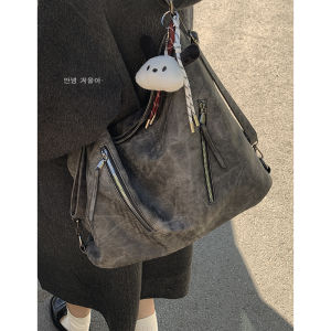 Retro Large Capacity Shoulder Bag Womens Casual Style Fall Winter 2024 Trendy Tote Bag Post-Apocalyptic Style Fashionable Bag