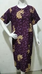 Daster kencana ungu BOBOK LD 115 CM /PB 110 CM BATIK LEBEL COKLAT KUC