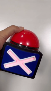 Game Answer Buzzer Alarm Button with Sound Light Trivia Quiz Got Answer Buzzer Alarm Button Push-button Answering Machine Game Buzzer Alarm Sound Play Button Game Toys Answer Game Props