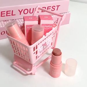 SHAQINUO บลัชออนติด บลัชออนแท่งแบบครีม บลัช บรัชออน คอนทัวร์หน้าแท่งบลัช บลัชออนสติ๊ก Blush Stick ปัดแก้ม เนื้อดี สีสวย กันน้ำ แก้มที่ติดทนนาน