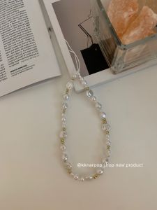 Kknar Pearl Small Fragrance Style Phone Case Hanging Chain Luxury Fashion Korean Version Camera Strap Ins Style Digital Accessory