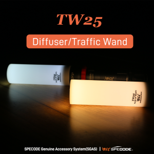 TW25 Flashlight Diffuser/Traffic Wand for Airport Parking Car Reading Searching Soft light White Tool Accessory