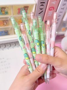 หนังสือ การ์ตูนไดโนเสาร์สีพีชน่ารักดินสอกดเครื่องเขียนนักเรียนปากกาอัตโนมัติสำหรับโรงเรียนขนาด0.5มม