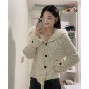 YUEZHONGWEI | Atmospheric Korean Style Knit Cardigan Grey