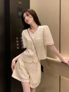 Summer Clothes Matching a Set of Young Graceful and Fashionable Fried Street Anti-Aging Casual Classic Style Shorts Two-piece Set Womens Clothes