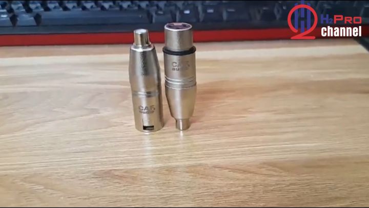 1 Jack Canon Đực Ra Av, 1 Giắc Canon Cái Ra Av Hoa Sen CAF Audio Cao Cấp, Chống Nhiễu, Truyền Tín Hiệu Tốt - H2Pro Tech