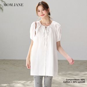 Mom Jane | Breastfeeding Maternity T-shirt Summer Wear Out Mid-long