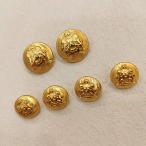 Nút Đồng Nam Châm Hai Con Hổ 24K Mạ Vàng Nút Đồng Thực Chất Cho Áo Vest Nam Nút Vải Thêu Phong Cách Anh Quốc