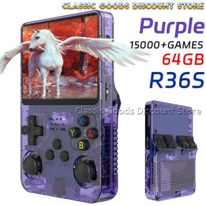 Open Source R36S Retro Handheld Game Console 3.5 Inch IPS Screen RK3326 Chip 15000+Games 64/128GB Portable Pocket Video Player
