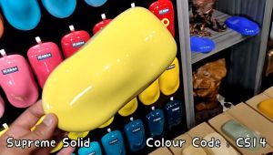 AIKKA CS14 Pale Yellow | Old School Series | Automotive 2K Car Paint Solid Color Motor Aerosol Cat Kereta DIY 车漆