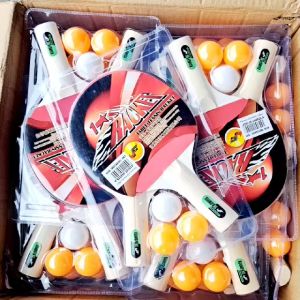 Kuang Feng 2-PCS Table Tennis Racket + 3-PCS Ping Pong Ball X 1-SET #1603 #Kijo ##乒乓球拍 #PingPong