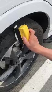 Car Wheel Sponge Brushes (W/ or W/O Lid)-Tire Contour Cleaner&Dressing Applicators Waxing Polishing Pads Detailing Accessories