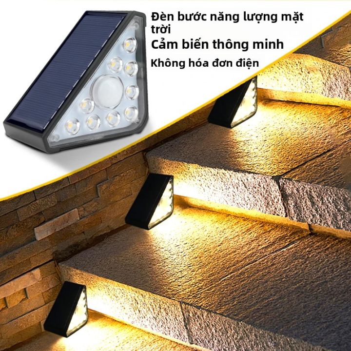Đèn LED Năng Lượng Mặt Trời Cầu Thang Hình Tam Giác, Đèn Lối Đi Sân ...