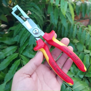 Kìm Cắt & Tuốt Dây Điện Đa Năng 180mm Cách Điện 1000 Volt KNIPEX 13 66 180  [Chính hãng Đức/Germany]