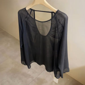 มีสไตล์ ผู้หญิง เสื้อตัวบน Great ดีไซน์ สไตล์ฝรั่งเศส ม่านบังแดด ทันสมัย ฤดูร้อน แขนยาว ความยาวปกติ