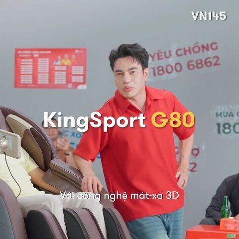 [Miễn phí lắp đặt] Ghế massage KINGSPORT G80 cao cấp con lăn 3D với 12 bài tập, công nghệ lọc khí Ion âm, túi khí massage chân cao
