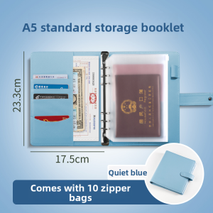 MONLEYTA | Portable Document Storage Bag Baby Vaccination Passport Document Organizer Travel Essential Synthetic Leather Household Item