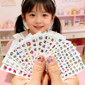 WANXUEXING | Waterproof Cartoon Rabbit Princess Nail Stickers