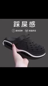 Mens driving breathable non-slip hole shoes summer new deodorant non-slip outer wear wear wear-resistant elastic laces slippers