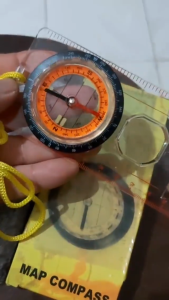 Portable Outdoor Compass Scale Ruler Map Measuring Tool