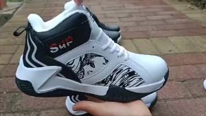 Korean Fashion Spike Basketball Shoes For Men Breathable Cushioning Sports Running Shoes High Cut Casual Shoes For Men