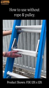 Winner FDE Fiberglass Double Extension Ladder  8ftx8ft 10ft kaki x10ft kakiTangga TNB 10 Foot Ladder Extension Ladders - Lazada