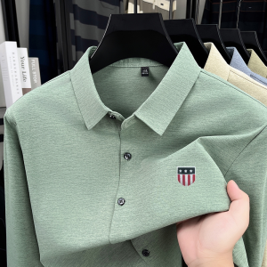 Quality New Man Long-Sleeved Shirt Lapel Single-Breasted Printing Spring Hot-Selling Shirt Leisure Fashion Trend Mens Clothing