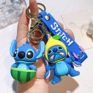 Fruit Series Stitch Keychain - Adorable Watermelon Disney Stitch Keyring Unique Collectible Gift for Fans & Family