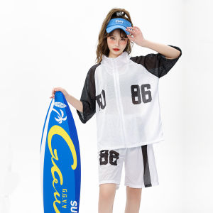 Luxury Princess Split Swimsuit for Women with Chest Pad V-Neck Boxer Style Conservative Slimming Design Plus Size for Young Girls