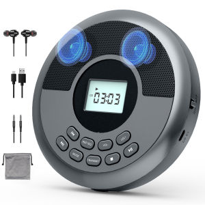Portable CD player MP3 music album CD portable player USB Bluetooth CD player dual speaker stereo sound