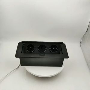 Stop Kontak Meja Meeting Tanam 3 Socket Soft Touch Pop UP System