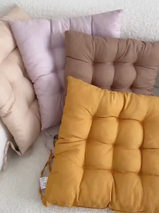 Chair Cushion Sofa Pad w/TieTatami Pad Washable Square Solid Color Cushion for Sofa Pillow square